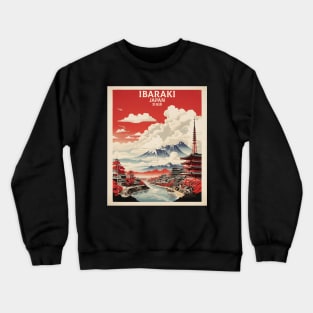 Ibaraki Japan Travel Vintage Tourism Poster Crewneck Sweatshirt